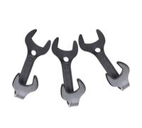 GARVALON Ganci da Parete Vintage a Forma di Chiave Inglese Set 3 Pezzi in Ferro Nero Ganci Appendiabiti Decorativi per Casa Camera e Bagno per Appendere Chiavi Asciugamani