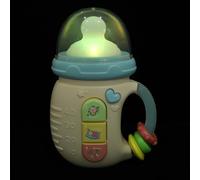 GARVALON Giocattolo Educativo Interattivo Biberon Bilingue per Ragazzo Ragazza Musica e Luce, Leggero in Plastica Sicura, per Sviluppo Coordinazione Occhio-mano e Sollievo Mal di Denti,