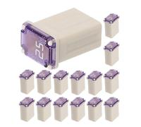 GARVALON Kit Mini Fusibili per Auto 15 Pezzi Fusibile Piccolo 25A Portafusibile a Filo Set Protezione Circuito Veicoli Compatibile Blocchi Fusibili Auto