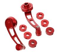 GARVALON Manovella per Finestrino Auto in Lega di Alluminio Rossa Maniglia Ergonomica per Alzacristalli Kit Ricambio Facile da Installare per Interni Auto Personalizzati