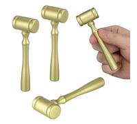 GARVALON Martello da Giudice in Legno 4 Pezzi Mini Martelletto Giocattolo per Martello Tribunale Cosplay Leggero Resistente per Gioco di Finzione e Travestimenti