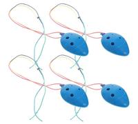 GARVALON Ocarina in Plastica a 6 Fori per Ragazzo Ragazza, Set da 4 Mini Ocarine Portatili per Principianti, Strumento Musicale Leggero e Facile da Suonare per Studio e Colore Casuale