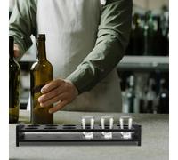 GARVALON Organizer Portabicchieri da Shot in Legno Vassoio Espositore e Porta Bicchieri per Bar e Feste Supporto Elegante per Bicchieri Liquori Proiettili per Eventi Sociali e Ristoranti