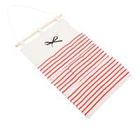 GARVALON Organizer Portaoggetti da Parete e Lino 8 Tasche Rosso, Contenitore Sospeso Multitasking per Camera, Cucina e Bagno, Custodia Resistente allo Strappo allo Sbiadimento