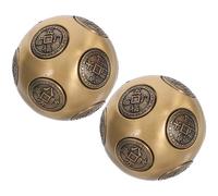 GARVALON Palla per Esercizi Manuali in Ottone da 5 CM Sfera Rotante a Dodici Lati per Fitness e Riabilitazione delle Mani Dispositivo Antistress Portatile per Rafforzamento Presa e