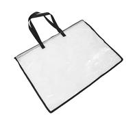 GARVALON Porta Poster in Plastica Trasparente Zip e Manico, Borsa Portaoggetti per Opere d'Arte, Adatta a Mostre e Contesti di Lavoro