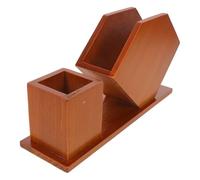 GARVALON Portatovaglioli da Tavolo in Legno Massello con Porta Tovaglioli e Porta Stuzzicadenti Vintage Organizer Compatto per Cucina Ufficio e Casa Design Elegante e Salva Spazio