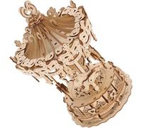 GARVALON Puzzle in Legno 3D Giostra Costruzione Educativa Fai da Te per e Adulti Giocattolo Creativo di Montaggio per Sviluppo Pazienza e Immaginazione Set di Puzzle Manuale per Gioco