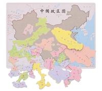 GARVALON Puzzle Mappa della Cina per Giocattolo Educativo Interattivo Mappa Politica Set Leggero Portatile per Sviluppo Cognitivo e Coordinazione Occhio-Mano
