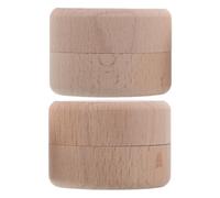 GARVALON Scatola dei Ricordi per Primi Denti e Chioma in Legno Beige 2 Pezzi, Non Tossica e Facile da Esporre, come Regalo per Battesimo o Decorazione Camera