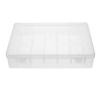 GARVALON Scatola Porta Rocchetti Filo Cucire Trasparente con Slot Organizer Cucito con Coperchio Antipolvere per Avvolgimenti Contenitore Multiuso per Filo e Ago Conservazione Ordinata e