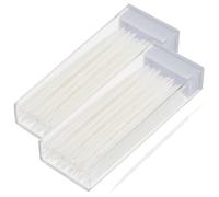 GARVALON Scovolino Interdentale Bianco per Uso Quotidiano, Set da 2 Scatole 60 Pezzi, Manico Ergonomico in Polipropilene e Silicone per Pulizia Dentale a Casa