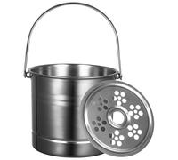 GARVALON Secchiello per Cubetti di Ghiaccio in Acciaio 16 Litri Portabottiglie per Birra e Vino Secchiello Spesso Multifunzionale per Bar Feste e Hotel