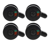 GARVALON Serratura Porta Divisoria per Bagno Pubblico Indicatore Occupato/, Blocco Girevole in Plastica, Set 4 Pezzi per Uffici, Palestre e Locali Commerciali