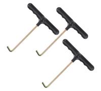 GARVALON Set 3 Pezzi Tiralacci Professionali per Scarpe a Forma di T Manico Ergonomico, Strumento per Stringere Lacci da Hockey e Sportivi, Accessori Durevoli in Plastica e Ferro per Uso