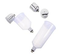 GARVALON Set 5 Pezzi Contenitori per Vernice Spray in Plastica Resistenti alla Corrosione Tazze Ricambio per Aerografo con Flusso Ossigeno Regolabile Controllo Preciso per Pittura a