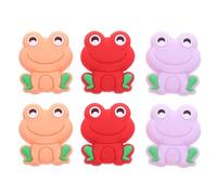GARVALON Set di 6 Protezioni in Silicone per Punte di Ferri da Maglia a Forma di Rana Cappucci Colorati Piccoli Accessori Leggeri per Lavorare a Maglia e Uncinetto a Casa o Viaggio