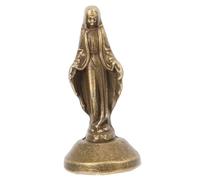 GARVALON Statua Realistica Della Vergine Maria in Ottone Piccola Statuetta Della Scena Della Natività Per La Decorazione Di Casa Ufficio O Auto
