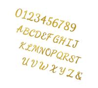 GARVALON Striscioni Alfabeto Glitterato Dorato e Numeri Glitterati Decorazioni per Compleanni e Matrimoni Set Lettere Dorate Granelli Glitterati per Feste e Anniversari di Nozze