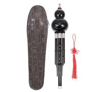 GARVALON Strumento Musicale Hulusi Professionale C Nero, Flauto di Zucca a 7 Fori in Abs e Cupronickel, Portatile e Facile da Curare per Bambini e Adulti Principianti Colore Casuale
