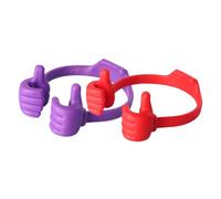 GARVALON Supporti per Telefono Multifunzione a Forma di Pollice, Set da 2 Pezzi, Porta Cellulari Stabili e Flessibili per Tavolo, Letto e Auto, Design Colorato e Decorativo Adatto