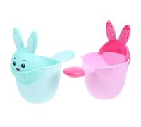 GARVALON Tazza per Risciacquo del Bagno per 2 Pezzi in PP Design Animale Colorato Tazza per Shampoo e Doccia Sicura e Non Tossica Adatta a Ragazzo Ragazza e per Bagnetto Divertente