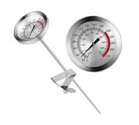 GARVALON Termometro per Carne con Sonda in Acciaio Resistenti Clip Stile per Bbq e Frittura Lettura Rapida Temperatura Cucina Sonda Precisa e Compatta per Olio