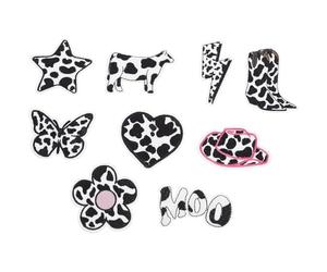 GARVALON Toppe Termoadesive a Forma di Animale 9 Pezzi Toppe da Cucire Ricamate Stile Cowgirl e Cuore Adesivi Applicati per Abbigliamento Fai da Te Accessori Moda Casual e Country