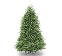Garvee Albero di Natale artificiale con luci LED, materiale in PE/PVC, facile installazione, supporto in metallo, floccato, ananas, albero di Natale bianco e verde, 1,8 m