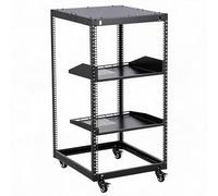 Garvee Armadio di Rete Open Frame 4U - Altezza e profondità Regolabili, Design Multiaccesso, capacità di Carico Elevata, Installazione Flessibile e Ventilazione Ottimale