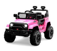 Garvee Auto Elettrica Bambini 12V con Telecomando 2.4GHz, Sospensioni a Molle, Luci LED e Bluetooth - Veicolo Elettrico per 3-8 Anni