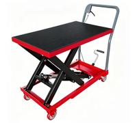 Garvee Carrello Elevatore Idraulico Manuale Capacità 500 Libbre Altezza Sollevamento 28,5" Forbice Singola Piattaforma Carichi Pesanti Superficie Antiscivolo Ruote Piroettanti Bloccabili