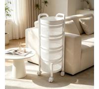 Garvee Carrello organizer a 4 livelli, bianco, con ruote, scaffale per | Versatile: per conservare verdure, snack, giocattoli, prodotti da bagno e molto altro ancora. Mantieni la tua casa ordinata e