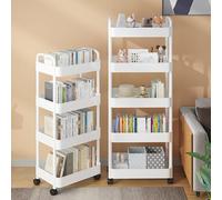 Garvee Carrello portaoggetti con ruote a 5 livelli e maniglia, organizer stretto per uso generale, scaffale mobile salvaspazio per cucina, bagno e lavanderia, 41 x 21 x 121 cm