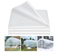 Garvee Copertura Serre Trasparente Anti-UV e Impermeabile - Telo plastica polietilene Resistente, Isolamento e Protezione Polvere - Durata 2 Anni - Ideale per Agricoltura e orto - Misura 8x15,Tre