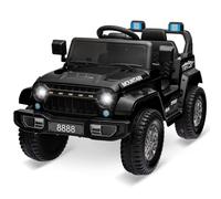 Garvee Macchina Elettrica per Bambini 3+ Anni 12V Fuoristrada Doppio Motore | Auto Elettrica con Telecomando, Luci LED, Musica, Clacson, MP3, USB, Velocità 3-6,5 km/h, Carico 30 kg, Nero