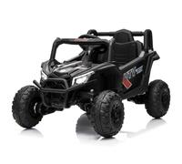 Garvee Macchina Elettrica per Bambini UTV 12V Fuoristrada Auto Elettrica | Doppio Motore, Telecomando, Luci LED, Musica, Bluetooth, USB, Velocità 2-5 km/h, Carico 30 kg, per Bambini 3+ Anni, Nero