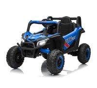 Garvee Macchina Elettrica per Bambini UTV 12V Fuoristrada Auto Elettrica | Doppio Motore, Telecomando, Luci LED, Musica, Bluetooth, USB, Velocità 2-5 km/h, Carico 30 kg, per Bambini 3+ Anni, Blu
