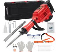 Garvee Martello demolitore professionale potente - Set 6 pezzi con 3 scalpelli, valigetta, guanti - Vibrazioni ridotte, ideale per calcestruzzo e muratura - 2200W presa europea