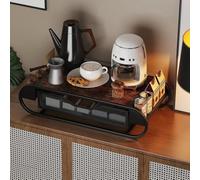 Garvee Organizer per capsule di caffè da cucina, cassetto in metallo e | Cestino scorrevole - Supporto per fino a 90 capsule - Spazio per bicchieri e coperchi - Ideale per bar caffè, ufficio