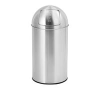 Garvee Pattumiera da 50 l, in acciaio inox, con coperchio push | Design robusto e resistente alle intemperie. Perfetto per interni (cucina, ufficio) ed esterni (patio, garage).