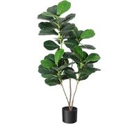 Garvee Piante artificiali, 122 cm, fico artificiale con vaso bianco, grandi piante finte in plastica, per interni ed esterni, camera da letto, decorazione per la casa