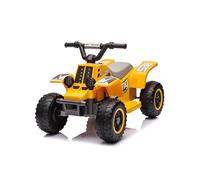 Garvee Quad Elettrico per Bambini 6V con Musica, Poggiapiedi e Marce Avanti/Retro, 70x42x45 cm, per Bambini dai 3 Anni (Giallo)