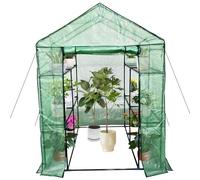 Garvee Serra Portatile da Giardino - 3 Livelli, 6 Ripiani, Robusta Struttura in Acciaio, Porta Avvolgibile con Cerniera, Ideale per La Crescita delle Piante in Giardino e Patio