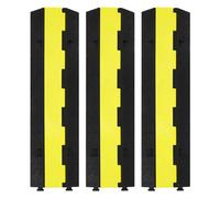 Garvee Set 3 Rampe Copricavo in Gomma a 2 Marchio Italiano: Protezione Cavi e Tubi su Pavimento, Rallentatore Traffico, Uso Interno ed Esterno, Resistenza 11.000 lbs/Asse