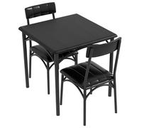 Garvee Set Da Pranzo Industriale 3 Pezzi Per 2 Persone, Tavolo Da Cucina Compatto Con 2 Sedie Imbottite in PU, Mobile Salvaspazio Per Piccoli Spazi e Angolo Colazione Perfetto Per Piccoli Spazi: