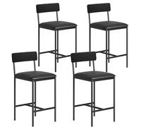 Garvee Set tavolo da pranzo con 2 sedie in legno e metallo, tavolo da bar con 3 ripiani portaoggetti per cucina, sala da pranzo, 92 x 50 x 92 cm