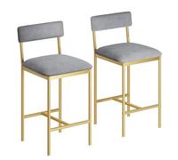 Garvee Set tavolo da pranzo con 2 sedie in legno e metallo, tavolo da bar con 3 ripiani portaoggetti per cucina, sala da pranzo, 92 x 50 x 92 cm
