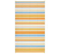 Garvee Tappeto Da Esterno in PP Intrecciato 320 Gsm - Reversibile, Impermeabile, Pieghevole e Leggero, Grande Tappeto Per Patio/Deck/Balcone/RV/Campeggio, Blu/Arancione/Giallo/Bianco