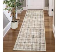 Garvee Tappeto per corridoio e ingresso antiscivolo, tappeto lungo e stretto, per lavanderia, sala da pranzo, corridoio, 60 x 230 cm, beige